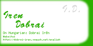 iren dobrai business card